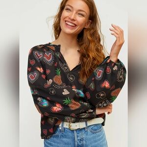 Farm Rio Helena Blouse Size Medium